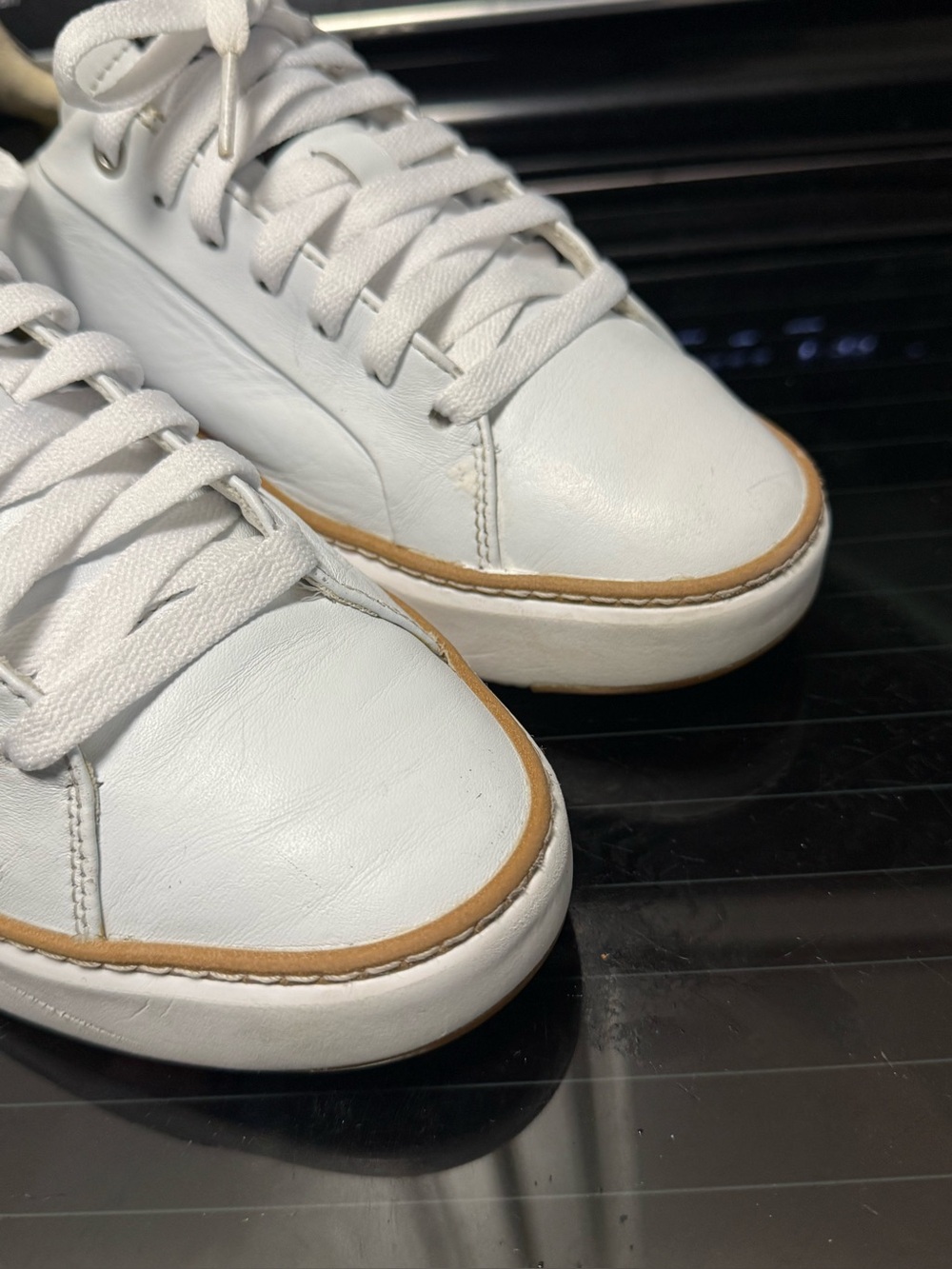 Cole Haan Grandpro Topspin Leather Sneakers White/Tan Women’s Size: 7M (W22707) - Picture 8 of 14